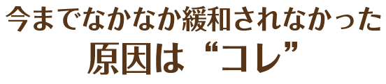 今までなか中治らなかった腰痛の原因はこれ